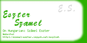 eszter szamel business card